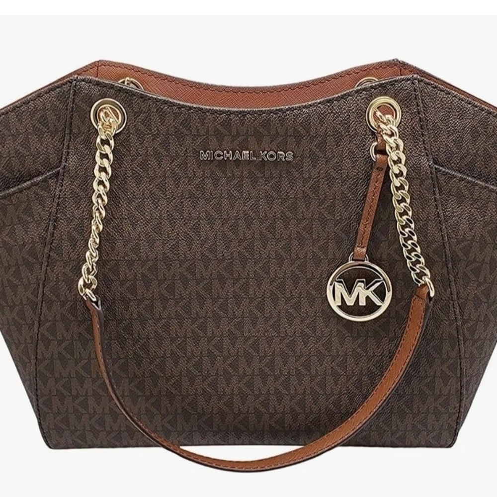 Michael Kors Jet Set Travel Large X Chain Saffiano Leather Shoulder Tote Bag